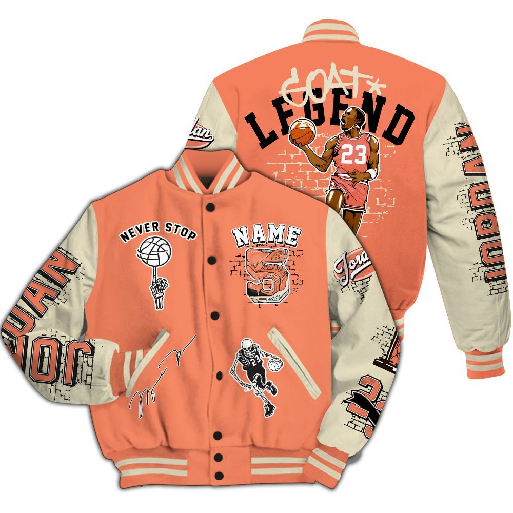 Varsity Jacket To Match DJ Khaled Crimson Bliss 5s - No.5 Drip Style Custom Name Basketball Varsity Jacket Graphic All Over Print
