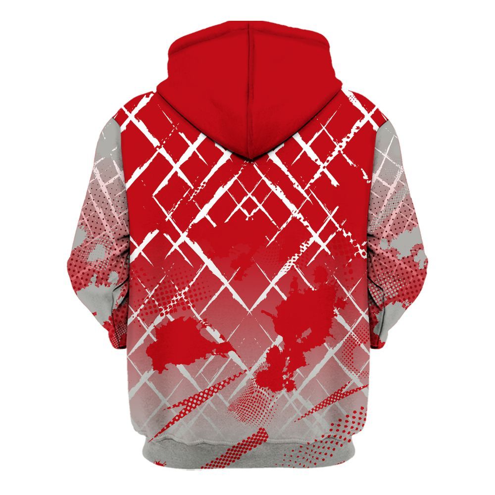 Hoodie To Match Air Griffey Max Gray Reds 1s - Halftone Stand Business Dripping All Over Print