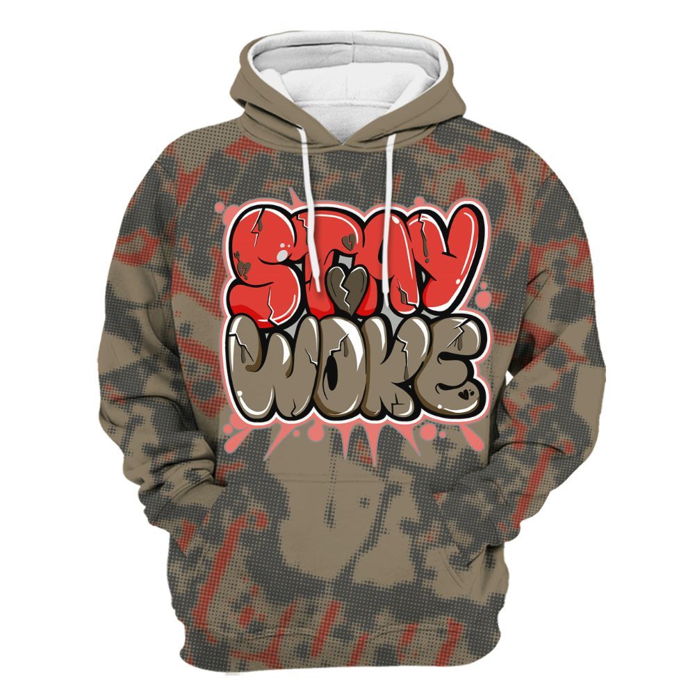 Hoodie To Match Olive 9s - Stay And Woken Street All Over Print