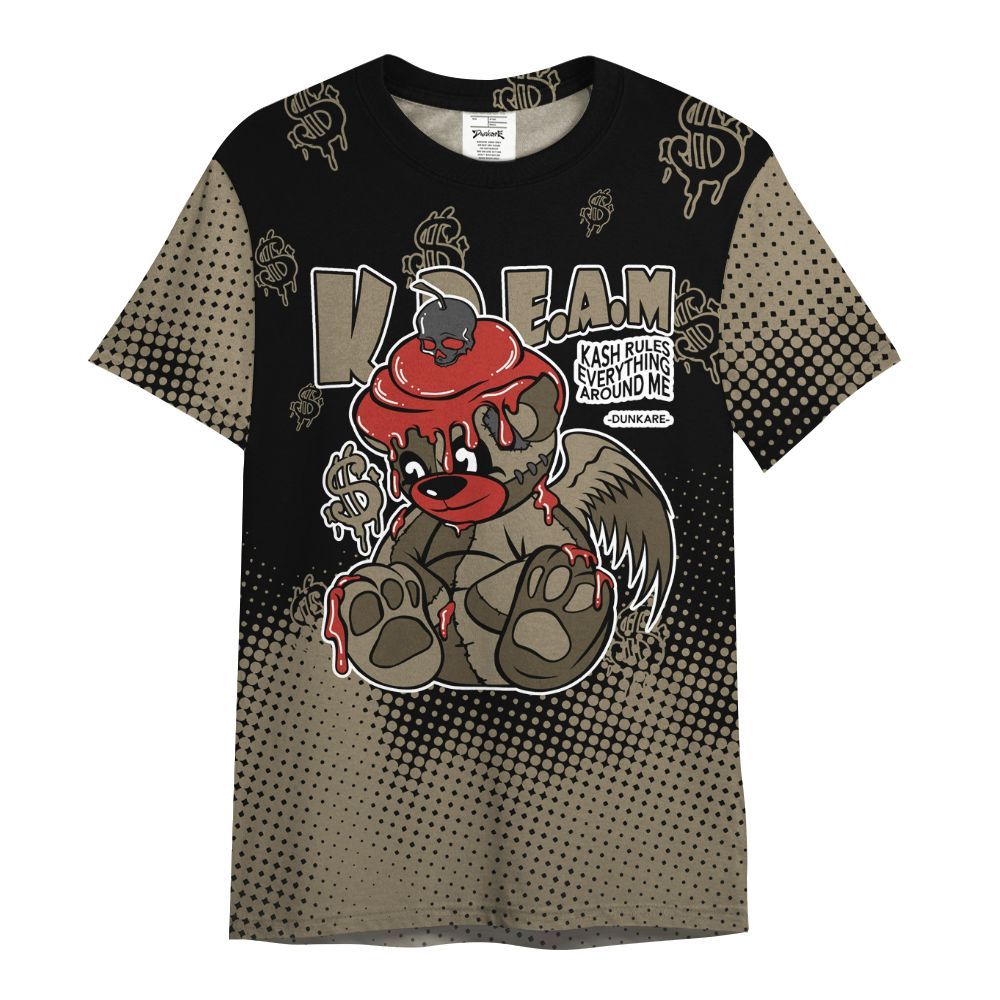 Shirt To Match Olive 9s - Loot Bear Unique Drip All Over Print