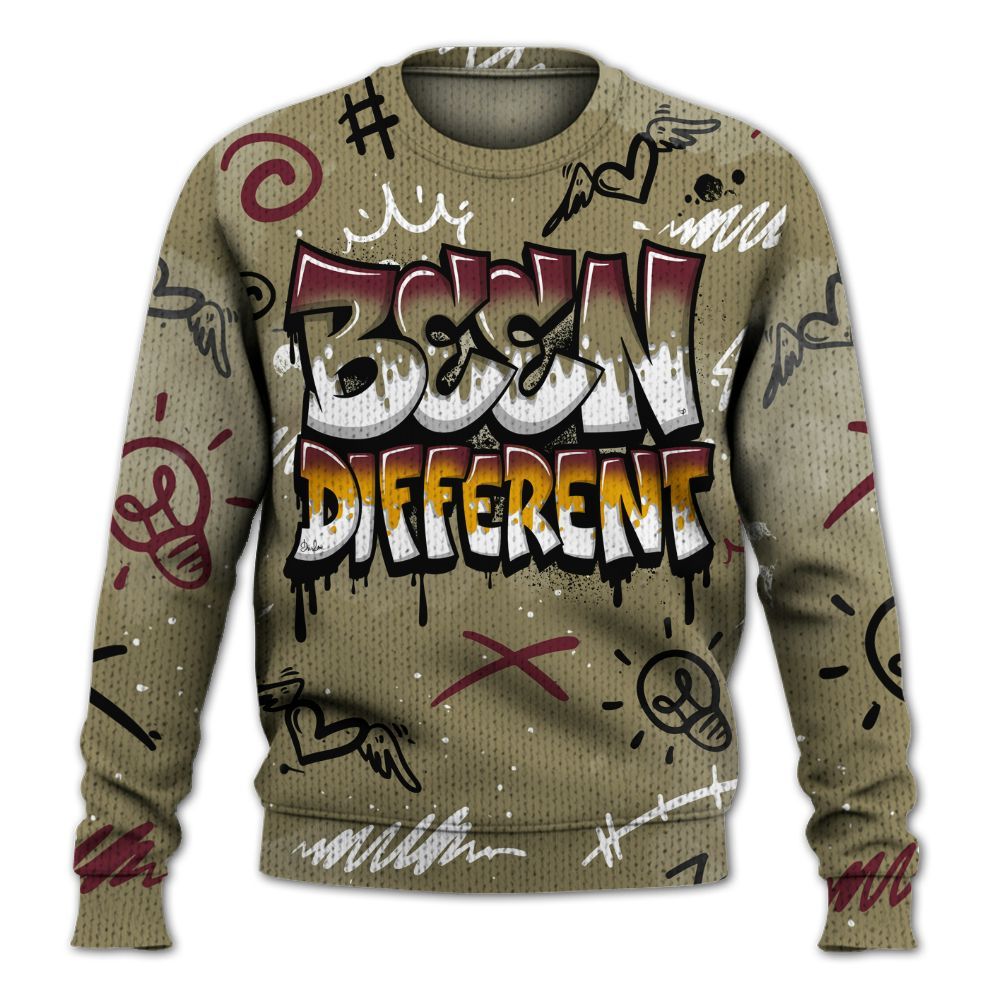 Knitted Sweater To Match Black Olive 7s - Drip Been Di2ferent