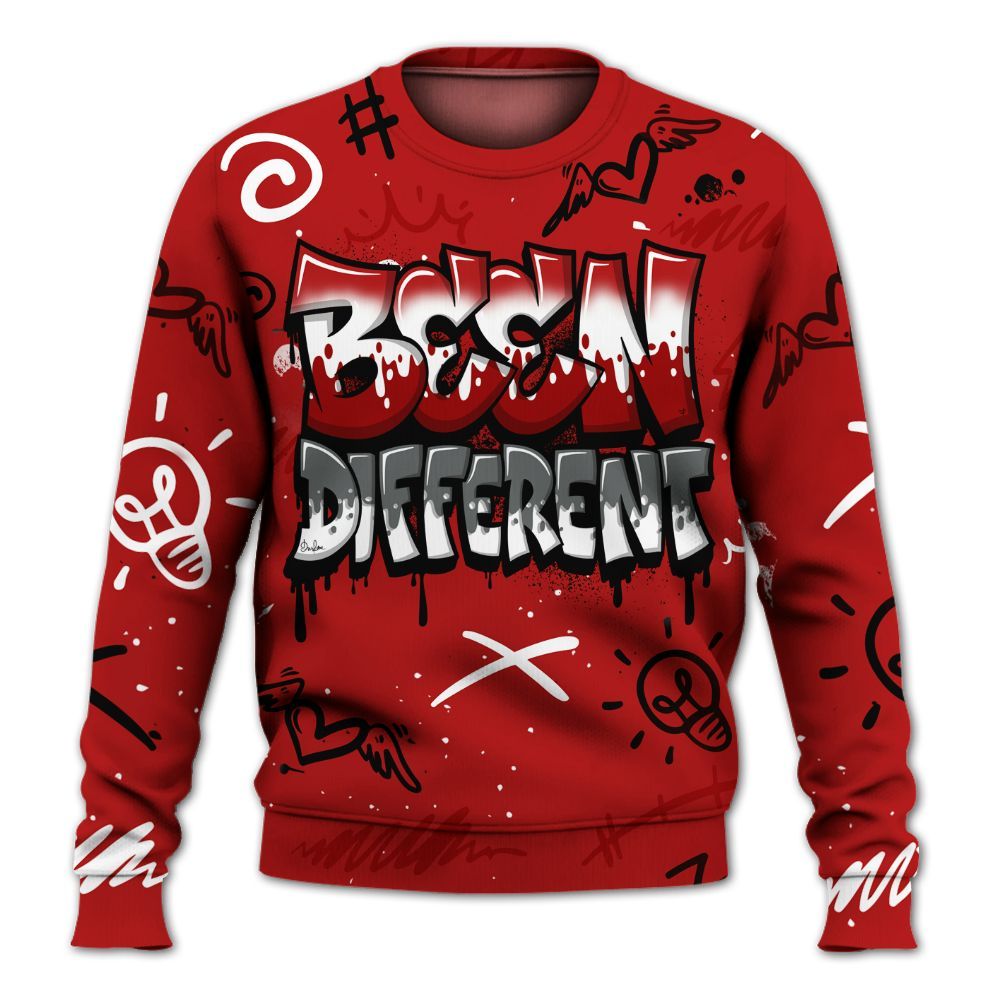 Sweatshirt To Match Low Terror White University Red 1s - Drip Been Di2ferent All Over Print