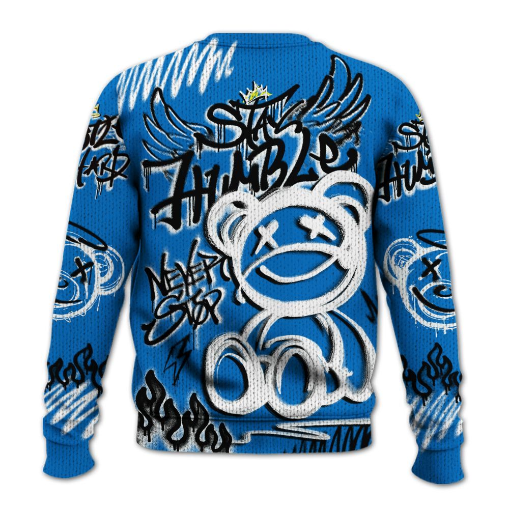 Knitted Sweater To Match Low Game Royal 1s - Humble Drip Streetwear Graffity