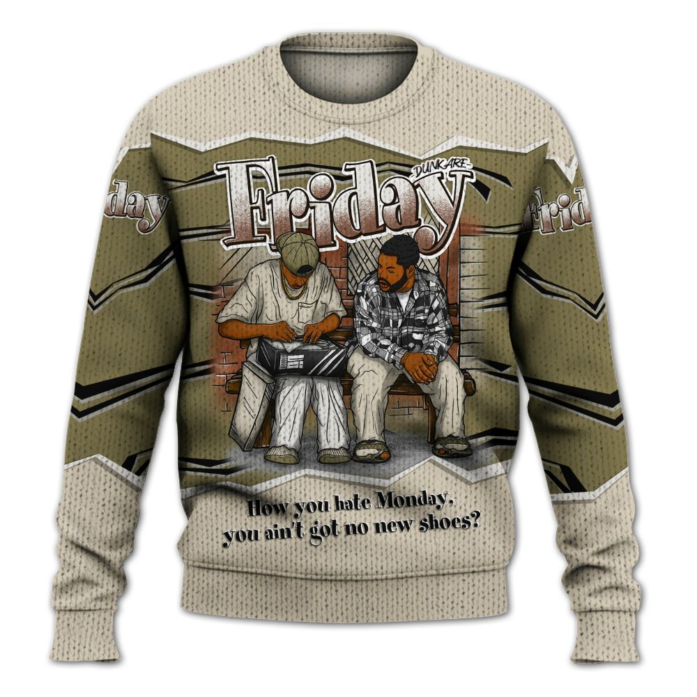 Sweater To Match Sail Neutral Olive 6s - Friday Movie 90s TV Graphic