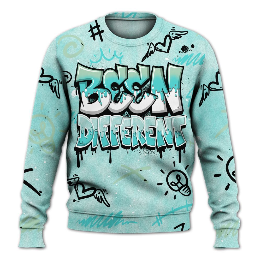 Sweatshirt To Match Low OG Washed Teal 1s - Drip Been Di2ferent All Over Print