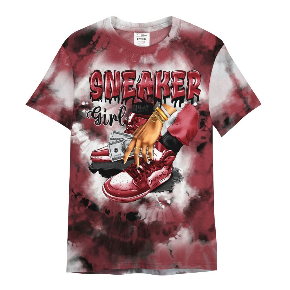 Shirt To Match Black Toe 14s - SNEAKER Girl Money Drip Tie Dye All Over Print