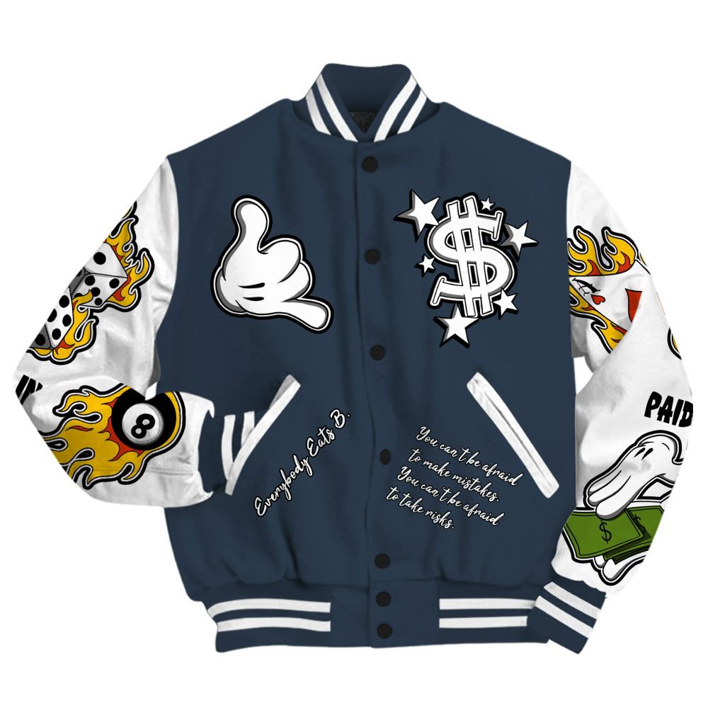 Varsity Jacket To Match Retro Olympic 6s - Everybody Paid In Full Graphic All Over Print