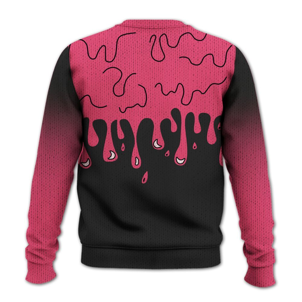 Knitted Sweater To Match A'One Hyper Pink - Snake Trust No One Drip