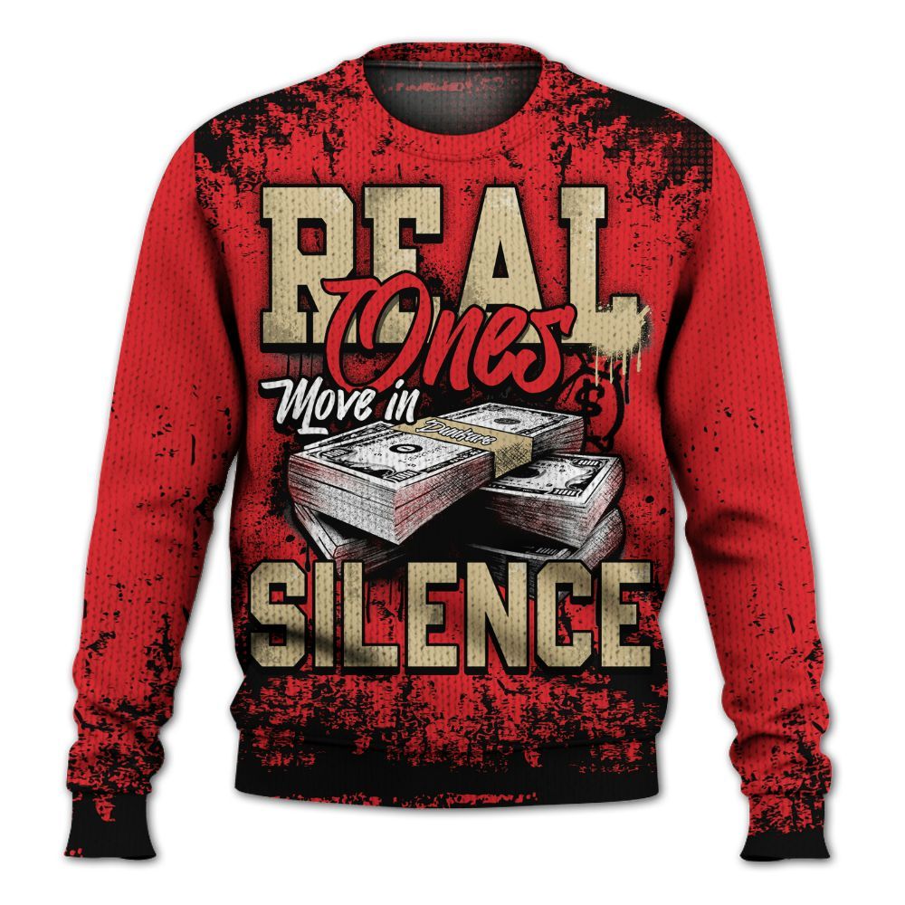 Knitted Sweater To Match Prime 93 Fire Red - Move In Silence Money Street Retro