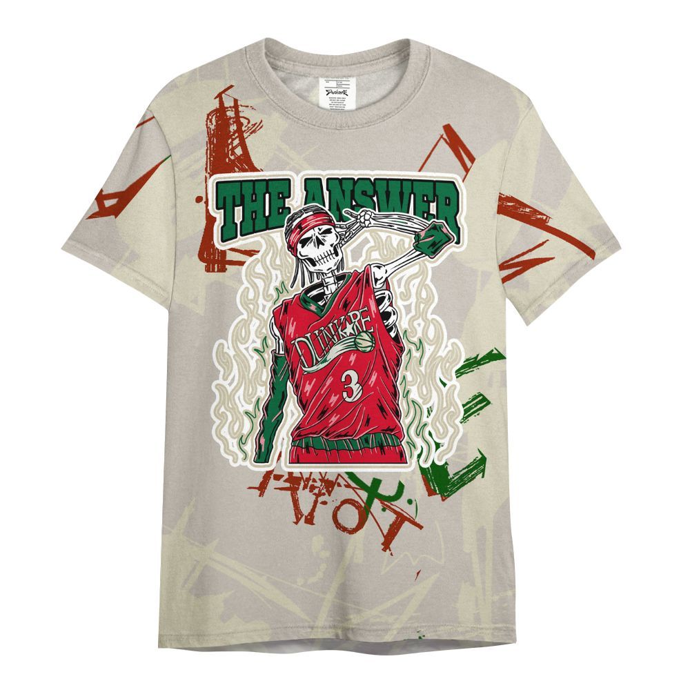 Shirt To Match El Grito 5s - Allen Answer Skeleton Messyz All Over Print