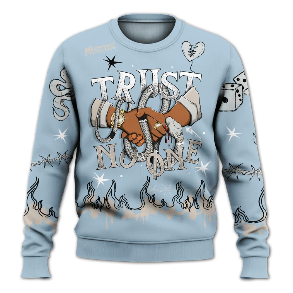 Sweatshirt To Match High OG Alaska 1s - Trust No One Snake-Bite Doodle Crayon All Over Print