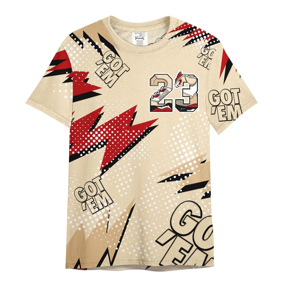 Shirt To Match Dunk Low Strawberry Waffle - Custom Name Number 23 5s All Over Print