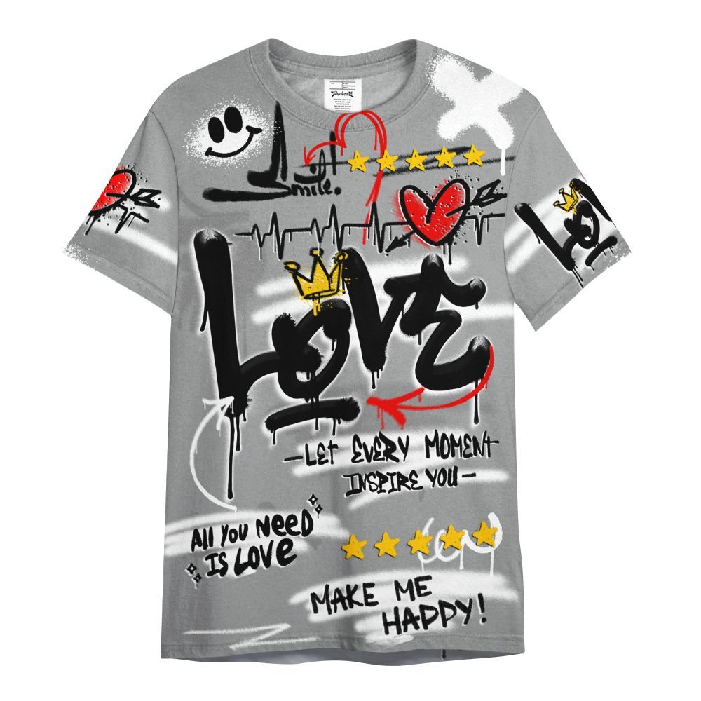 Shirt To Match Retro Stealth 12s - Happy Love Beats Graffiti Streetwear All Over Print