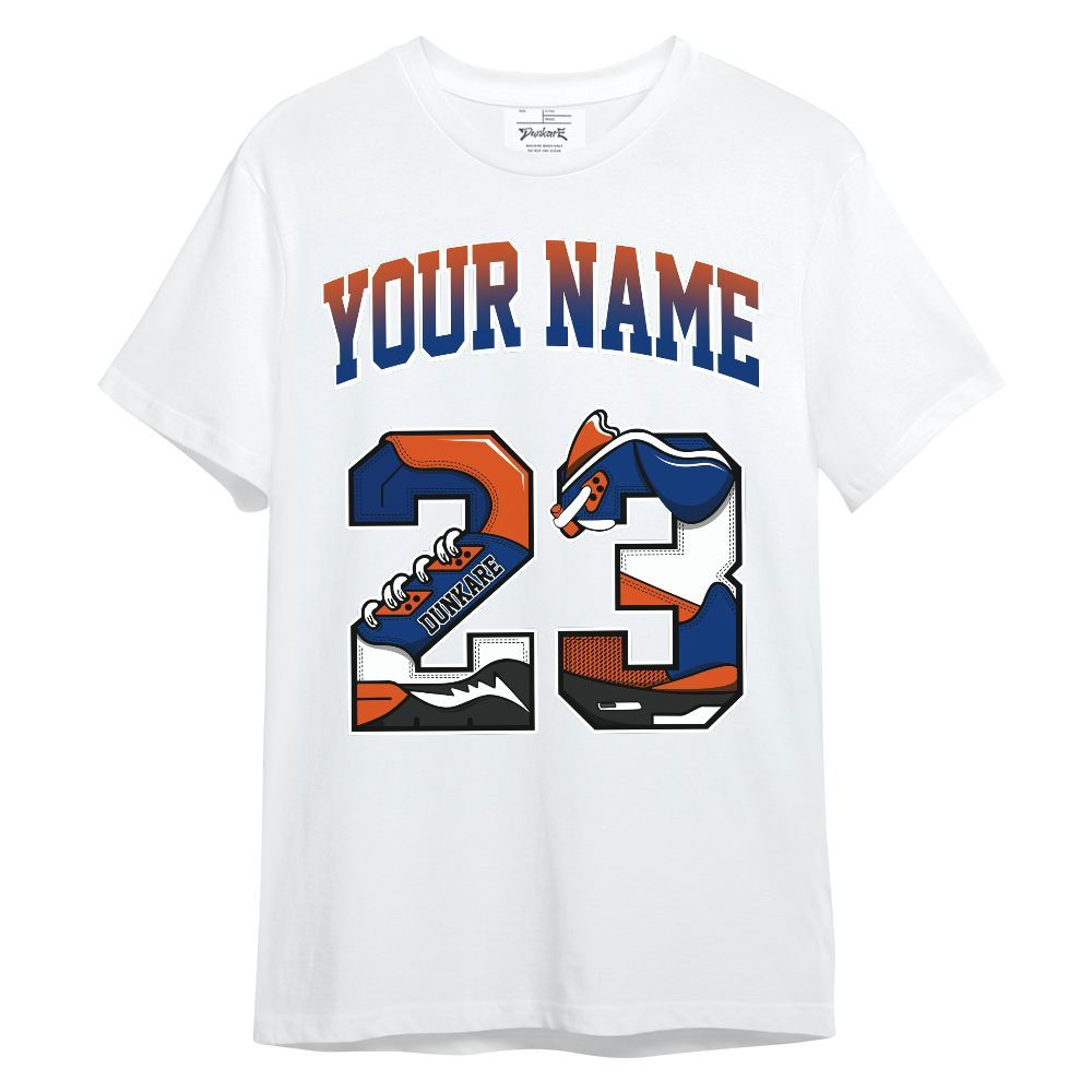 Shirt To Match Mid Knicks 1s - Custom Name Number 23 5s Unisex Shirt