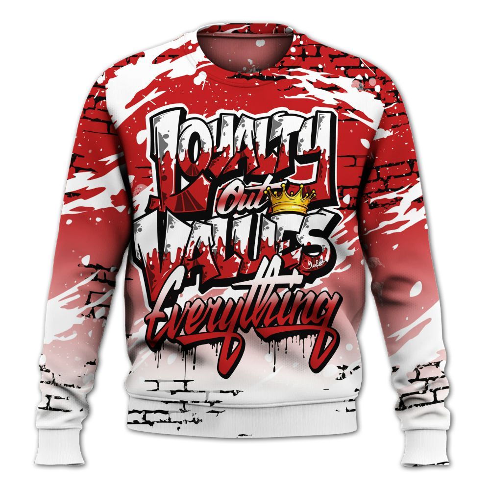 Sweatshirt To Match Bred Reimagined 4s - Values Of Loyalty Drip All Over Print