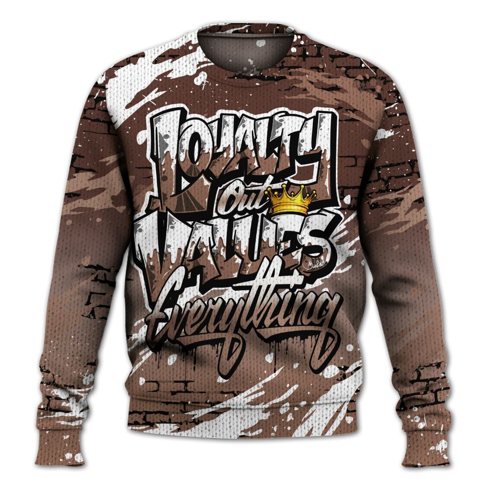 Knitted Sweater To Match KD 4 Christmas - Values Of Loyalty Drip