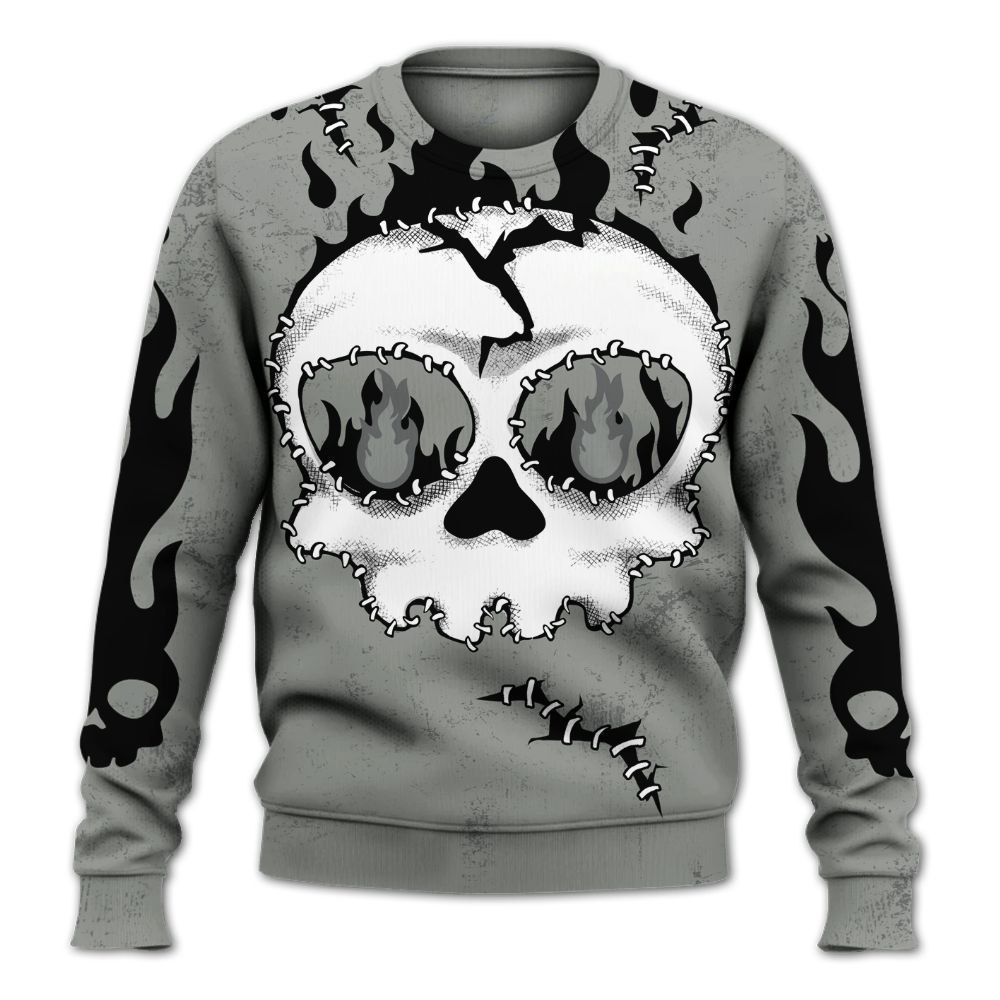 Sweatshirt To Match Paris Olympics 4s - Cracked Skull Stitches All Over Print