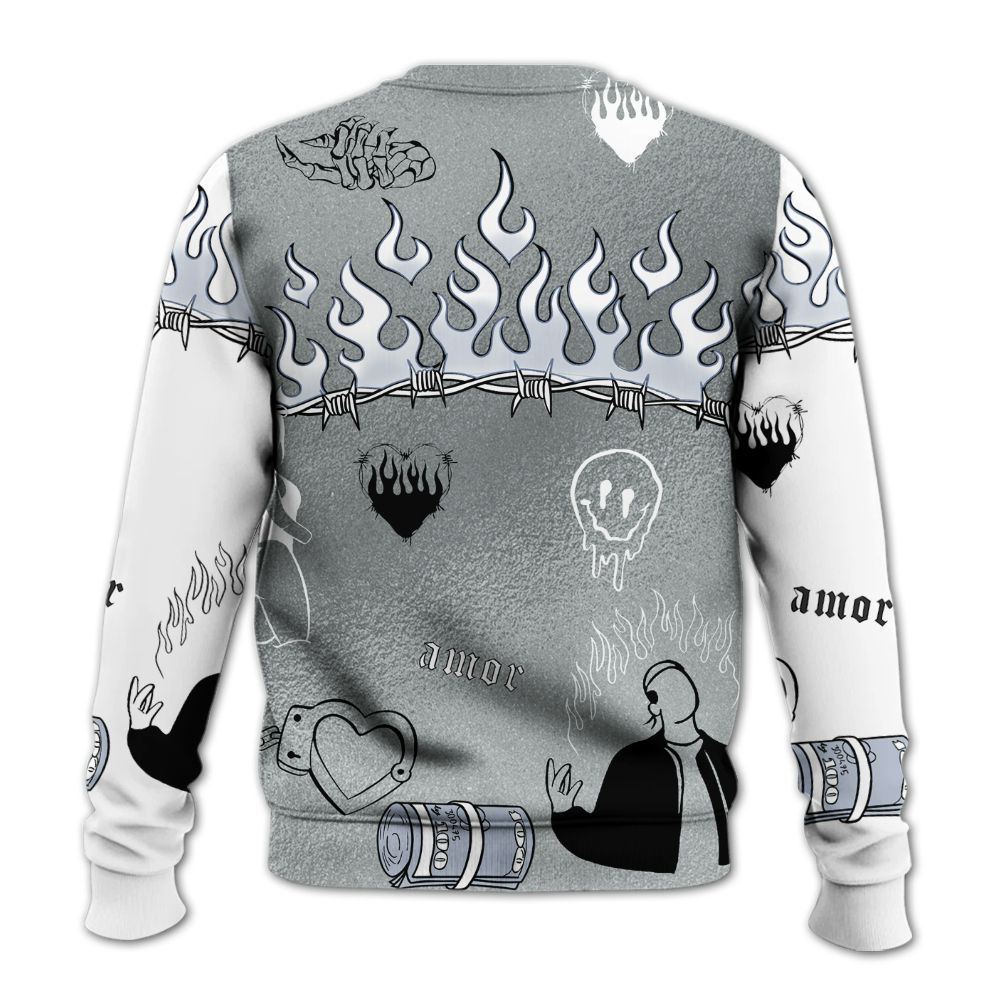 Sweatshirt To Match White Metallic 2026 5s - Snake Trust No One All Over Print