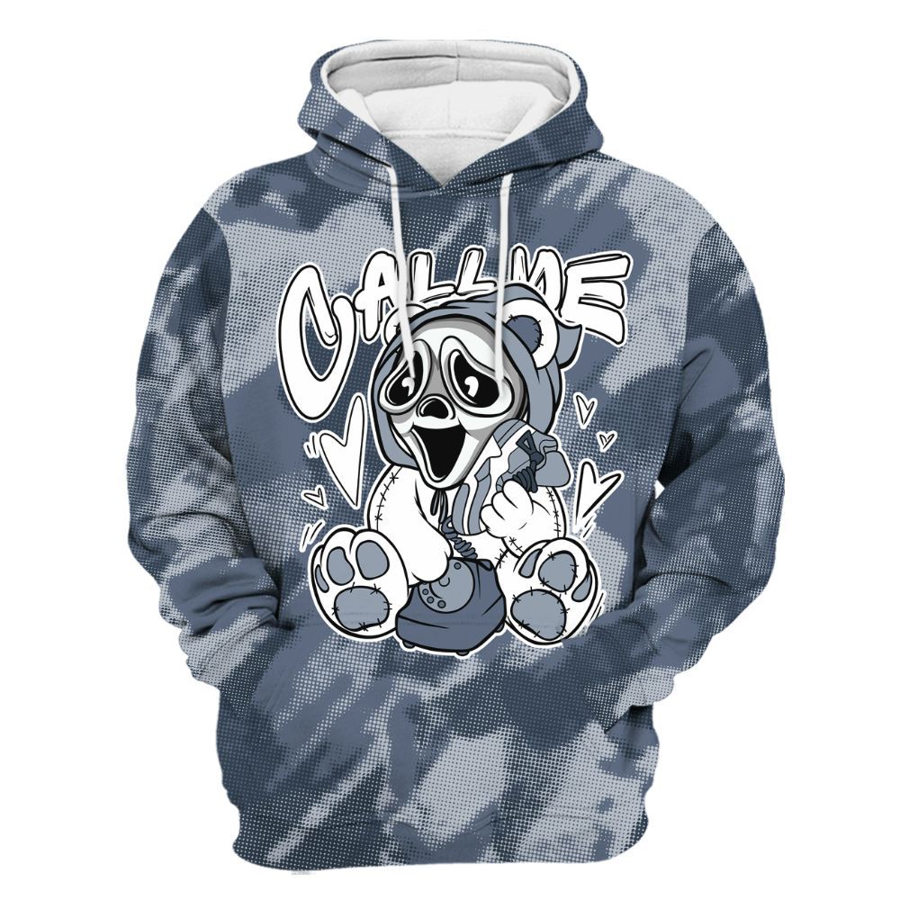 Hoodie To Match Low Diffused Blue 11s - Call Me Bear Abstract Halftone All Over Print