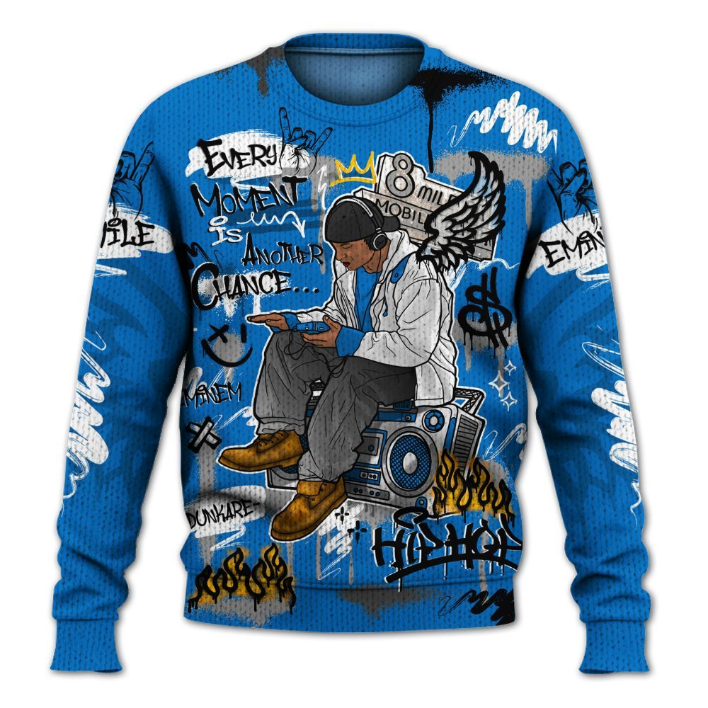 Sweater To Match Blueberry 12s - 8Mile Movie Graffiti Graphic