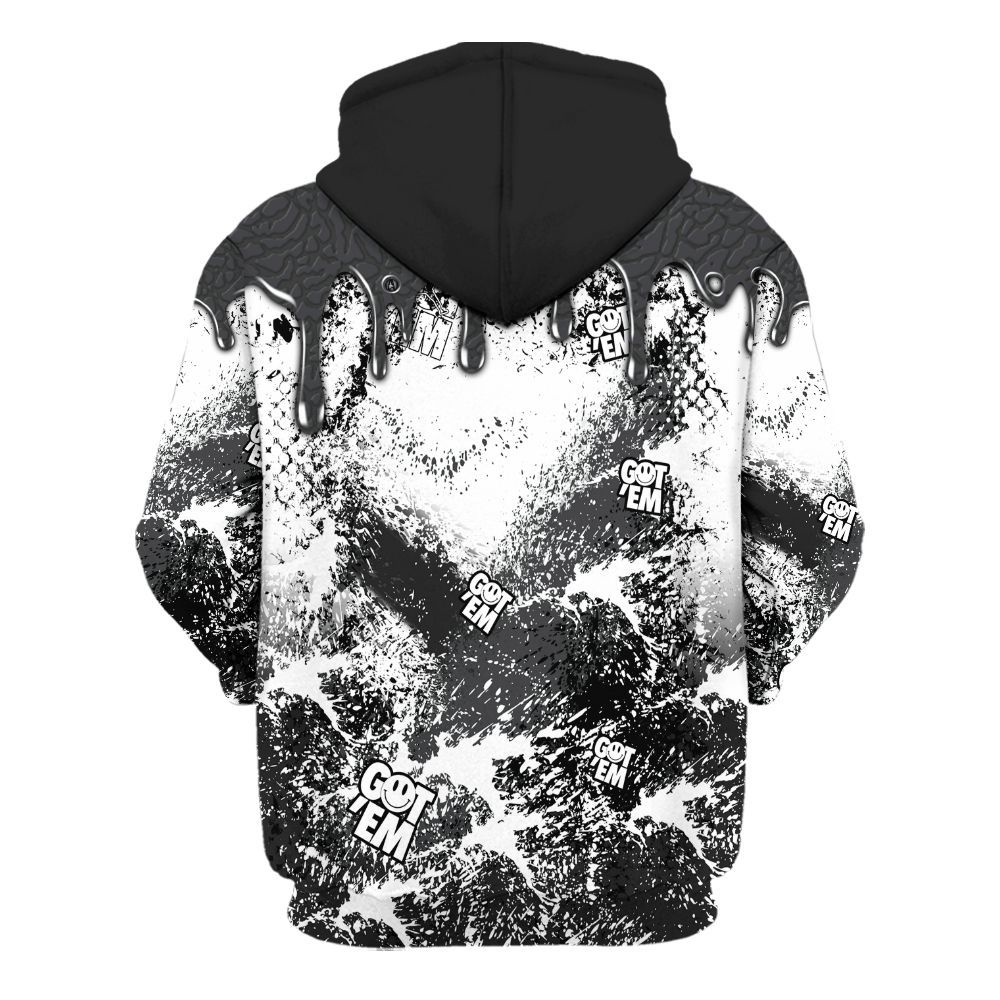 Hoodie To Match Black Cat 3s - Dripping 23 Drip All Over Print