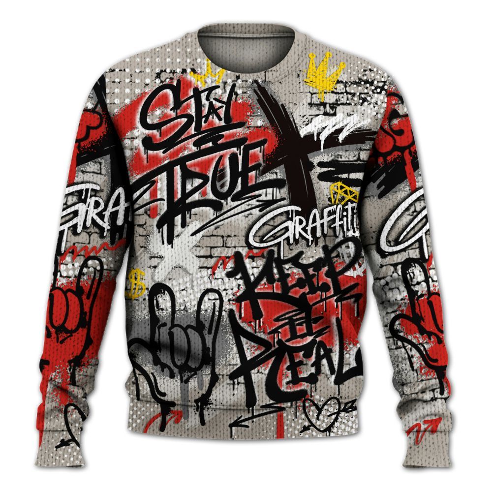Knitted Sweater To Match Low OG Phantom 1s - True It Real Graffiti Streetwear