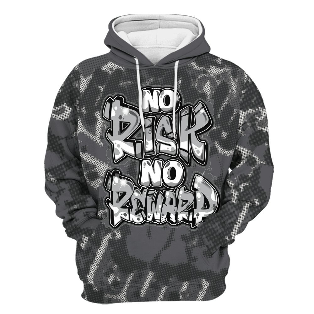 Hoodie To Match White Thunder 4s - No Risks No Reward Street All Over Print