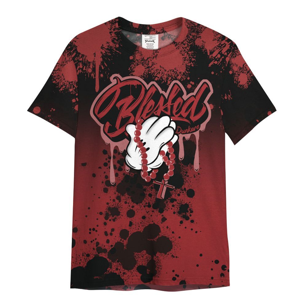 Shirt To Match Alternate Flu Game 12s - God Blessed Ink Drip All Over Print
