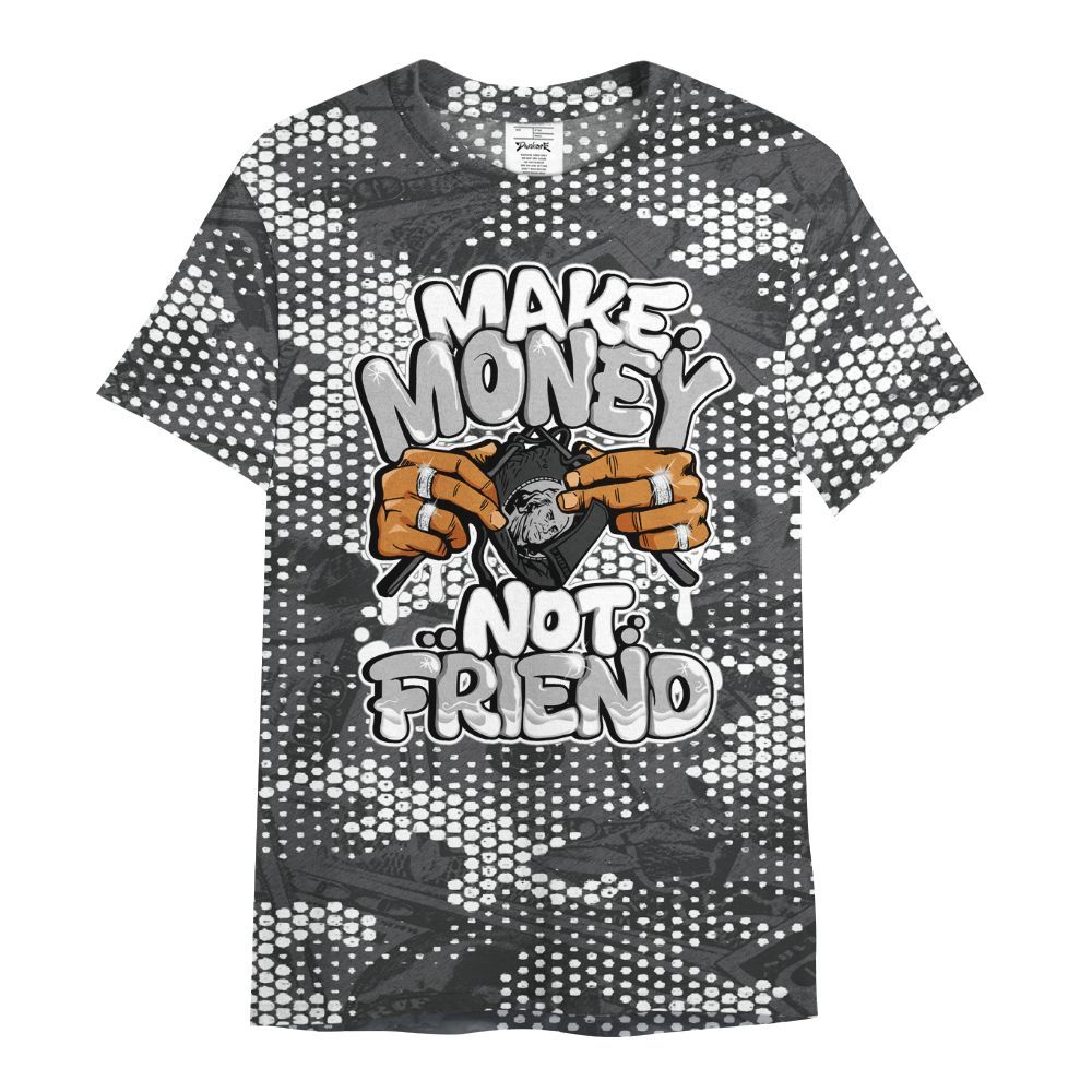 Shirt To Match White Thunder 4s - Make Moneys Not Friend Graphic Banknotes All Over Print