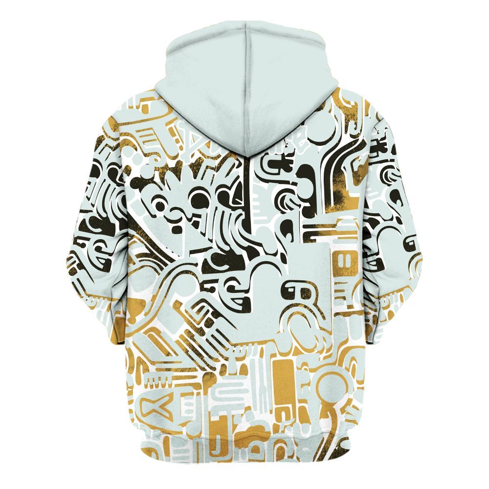 Hoodie To Match Pure Platinum 4s - Humble Hustle Doodle Retro All Over Print