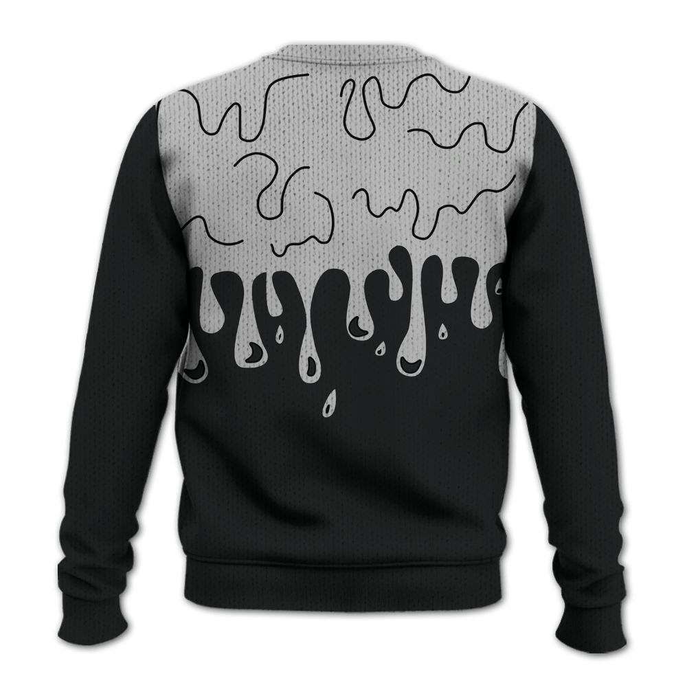 Knitted Sweater To Match Low 85 Metallic Black 1s - Snake Trust No One Drip