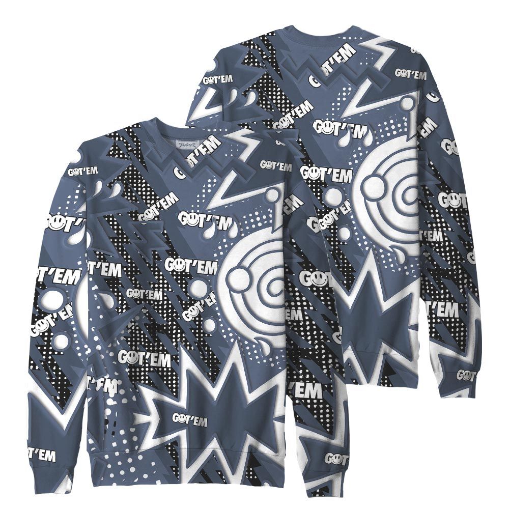 Sweatshirt To Match, Low Diffused Blue 11s Sweatshirt, Retro Vintage 90s Sweatshirt Outfit 903 NCT