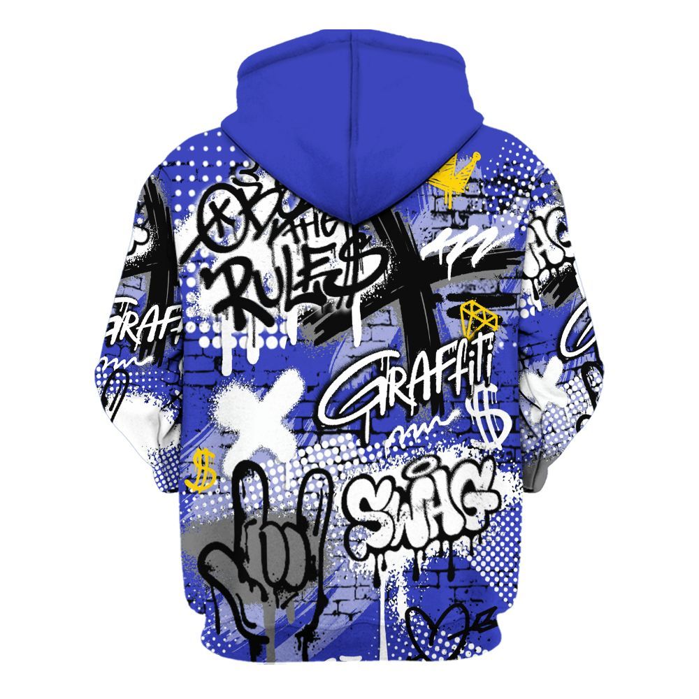 Hoodie To Match Retro Black Concord 12s - True It Real Graffiti Streetwear All Over Print