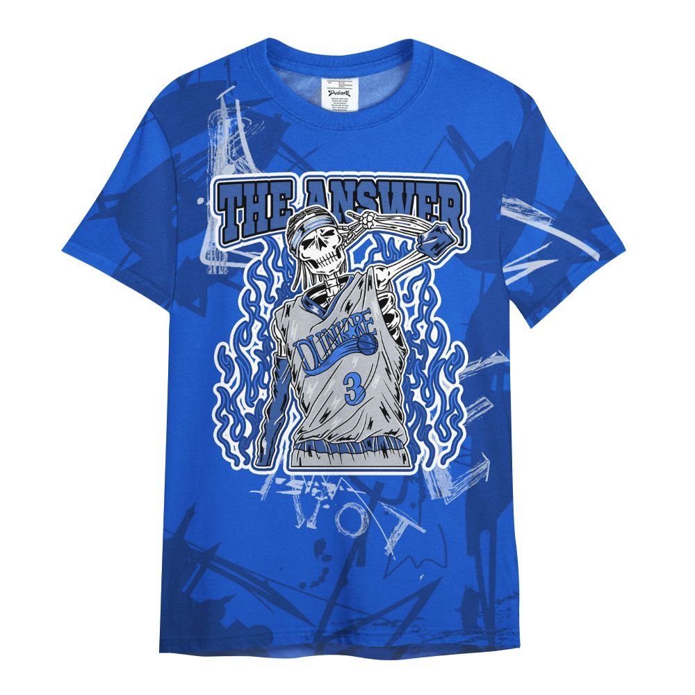 Shirt To Match Air Foamposite One Royal - Allen Answer Skeleton Messyz All Over Print