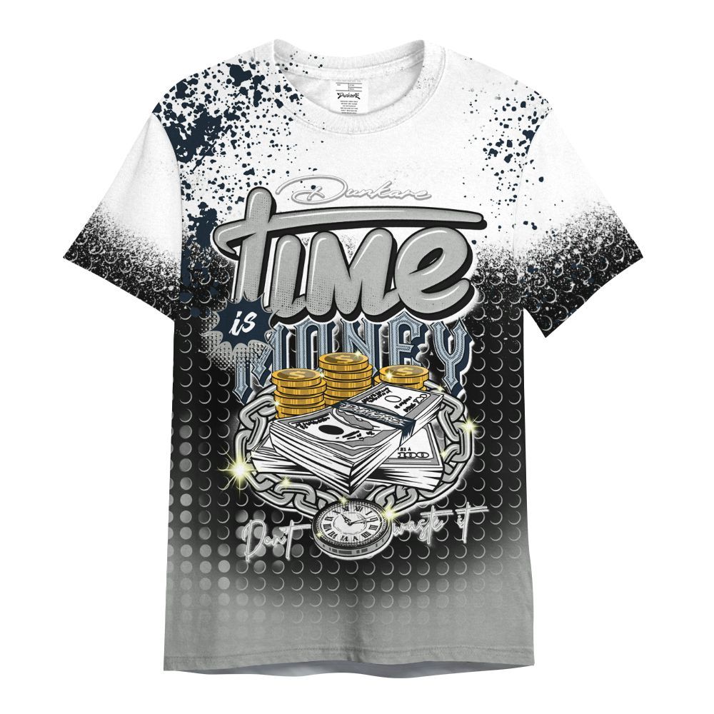 Shirt To Match Retro Georgetown 6s - Halftone Time Is Money All Over Print