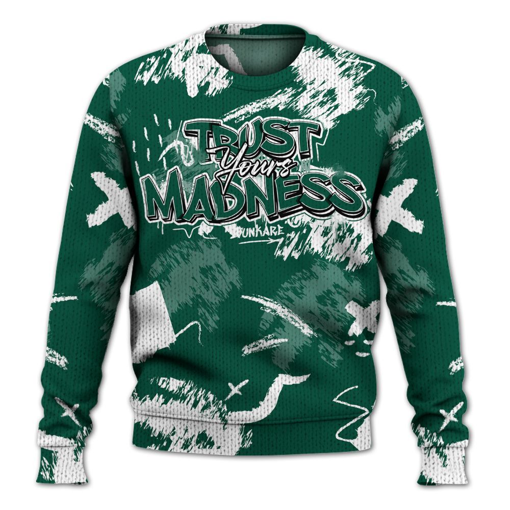 Knitted Sweater To Match Oxidized Green 4s - Trust Your Madness Retro