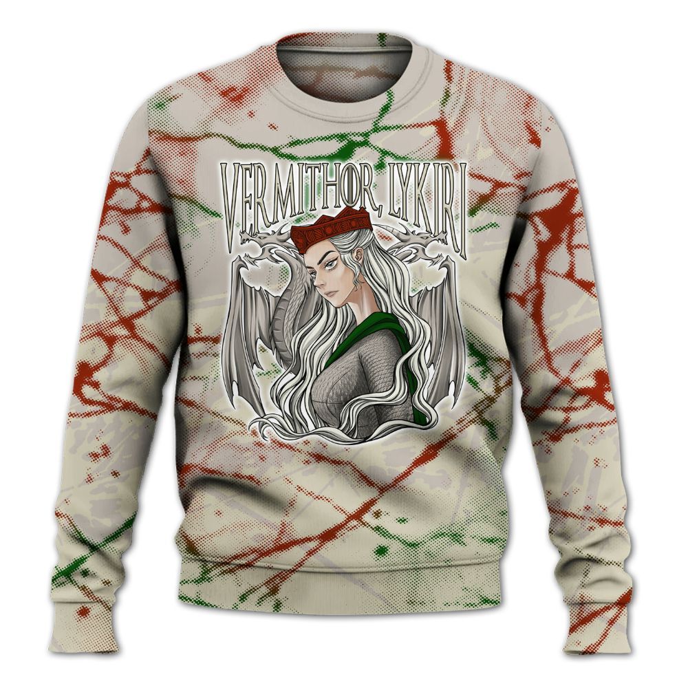 Sweatshirt To Match El Grito 5s - Dragon's Mom! Profound All Over Print