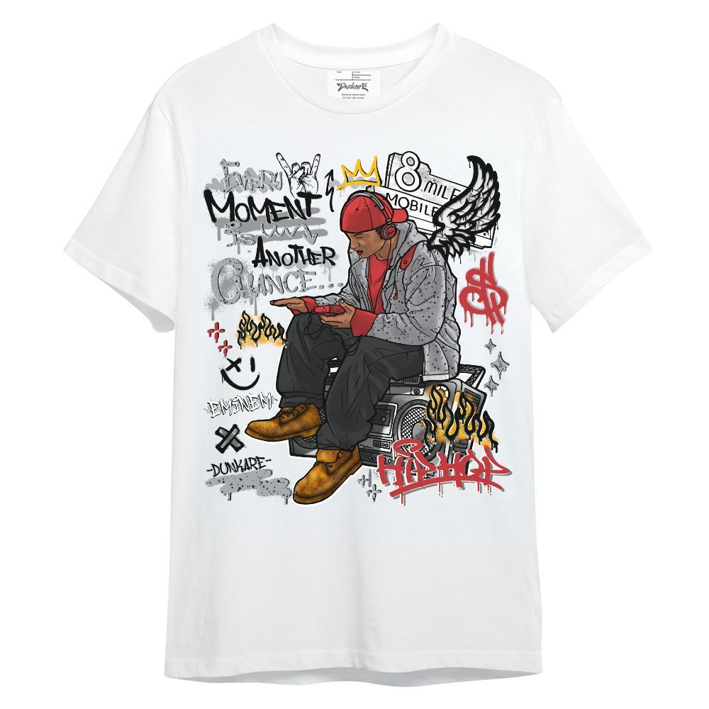 Shirt To Match White Cement 4s - 8Mile Movie Graffiti Graphic