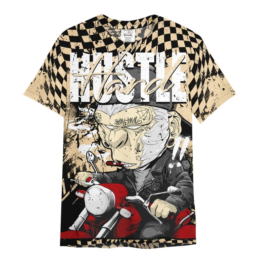 Shirt To Match Dunk Low Strawberry Waffle - Hustle Hard Monkey All Over Print