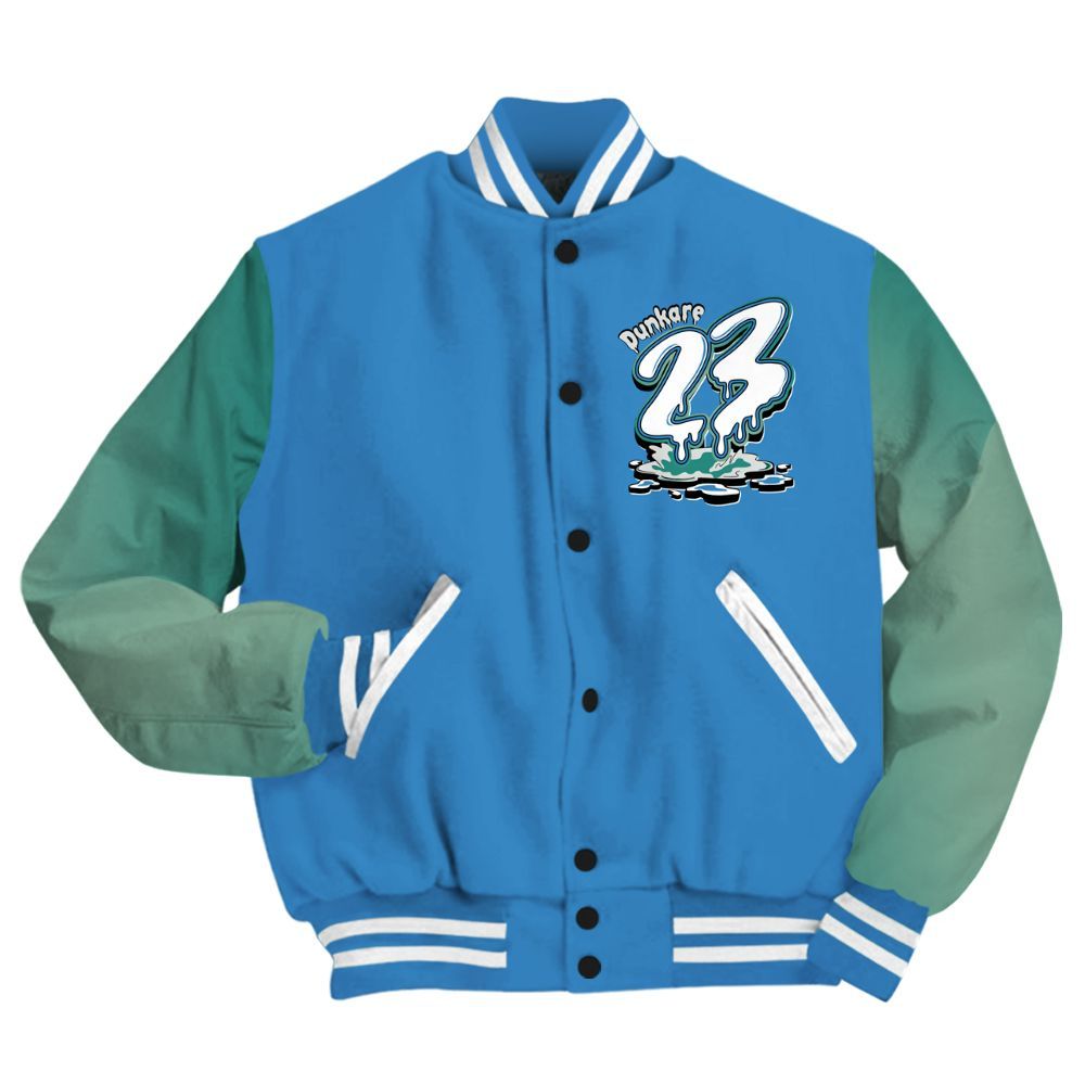 Varsity Jacket To Match Low Carolina 17s - Custom Name 23 Drip All Over Print