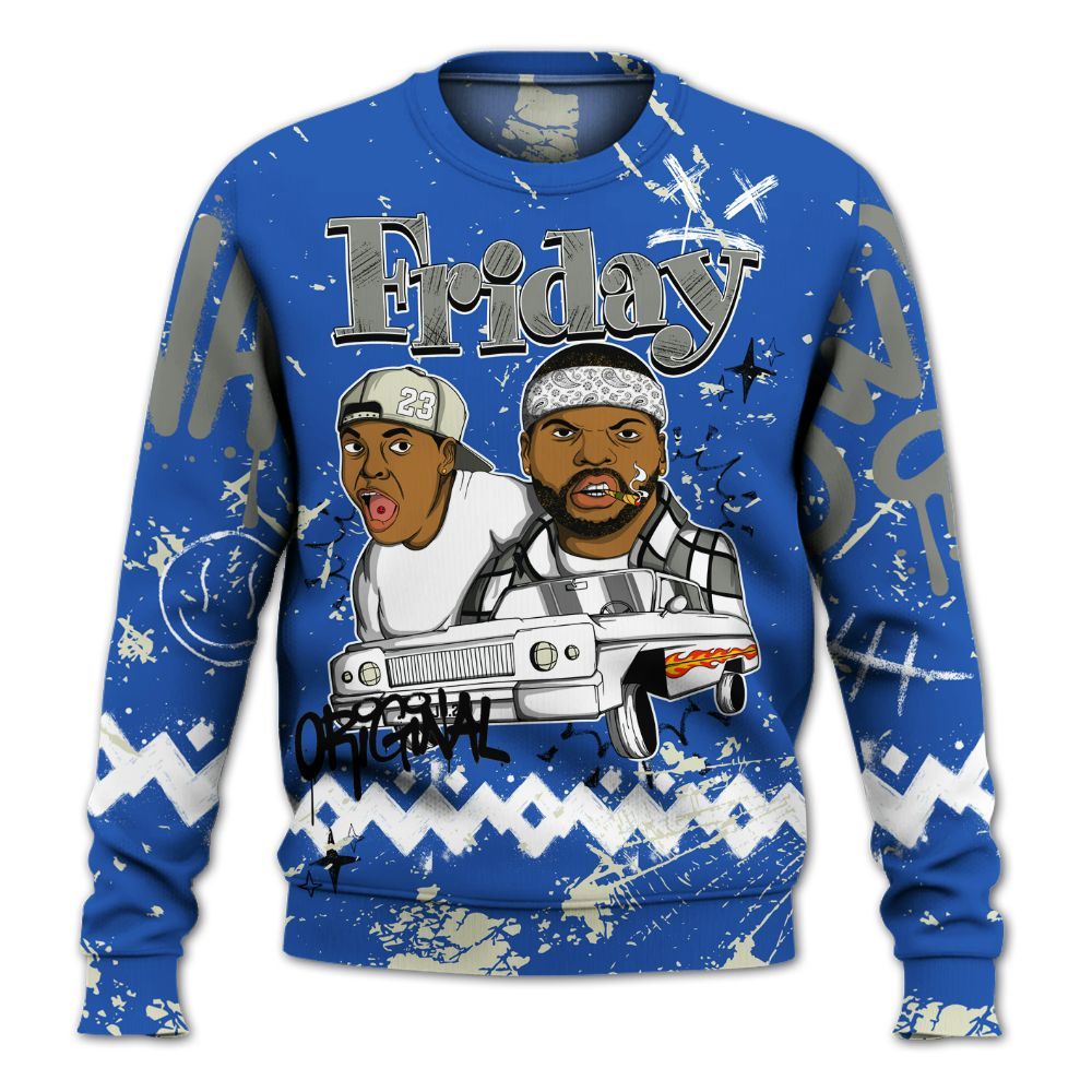 Sweatshirt To Match Lucky Shorts 3s - Friday Sneaker Crayon All Over Print