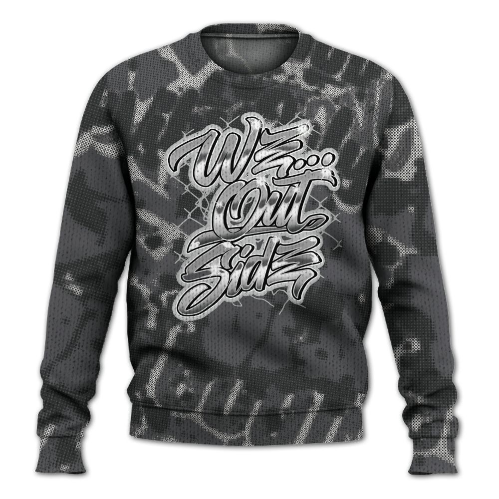 Knitted Sweater To Match White Thunder 4s - We OutSider Graphic Street