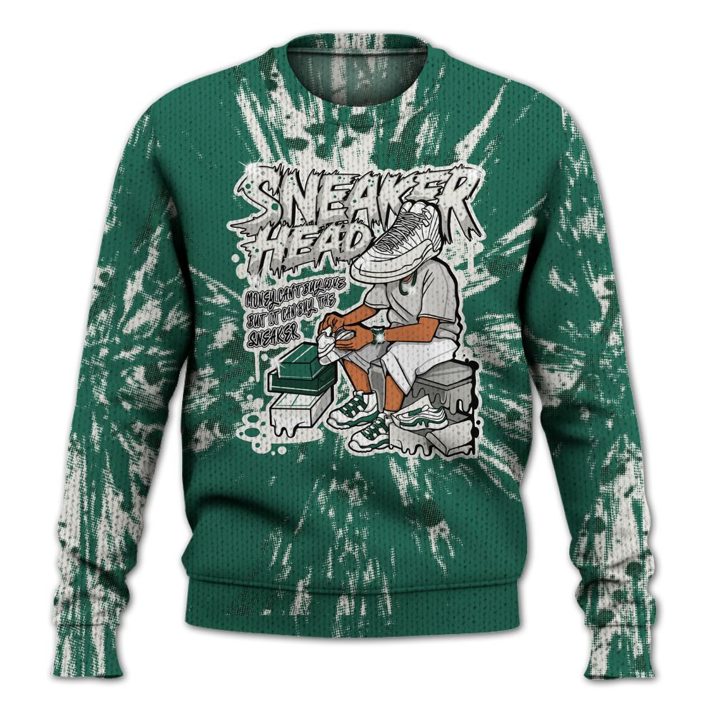 Knitted Sweater To Match Oxidized Green 4s - Sneakers Headache Graphic Luxury
