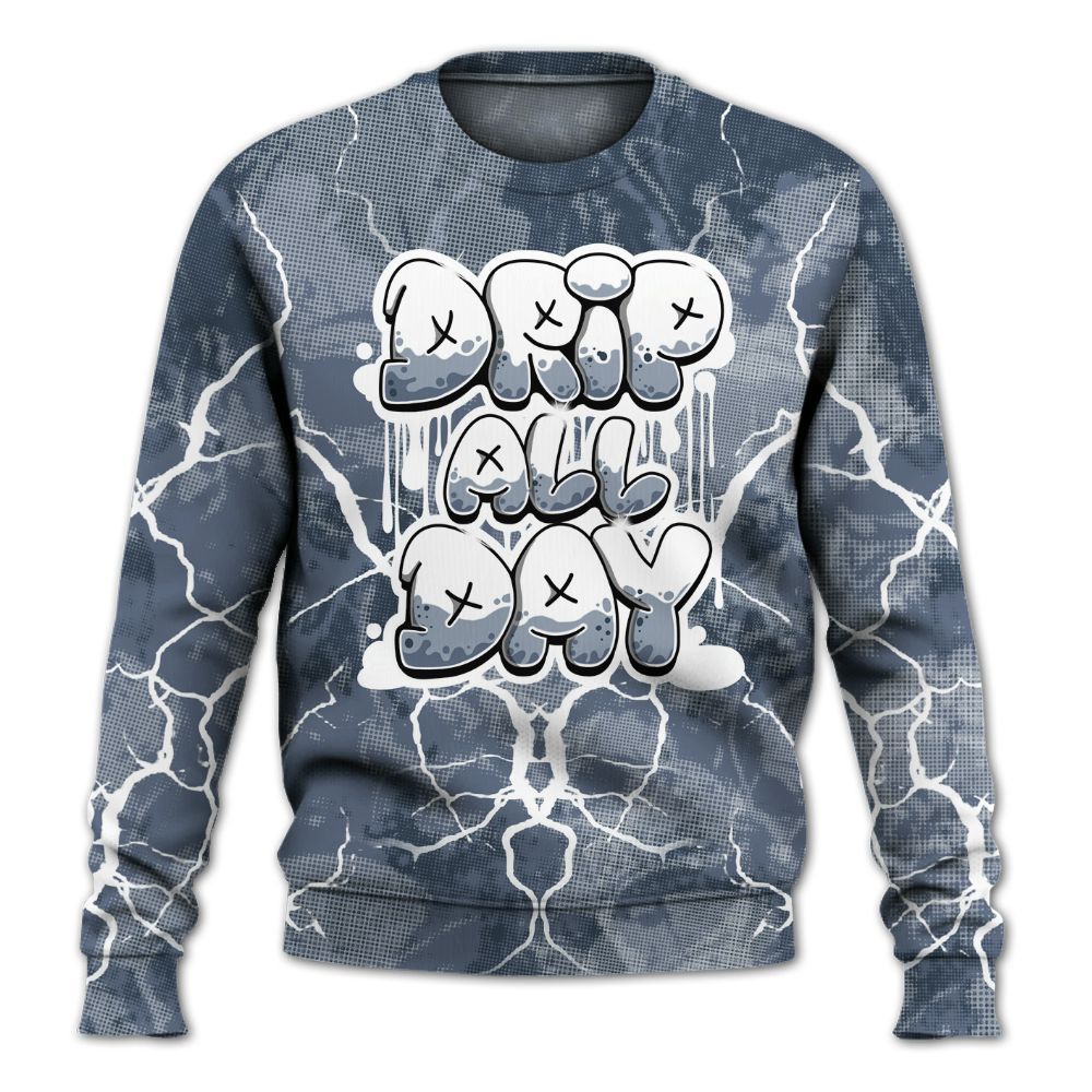 Sweatshirt To Match Low Diffused Blue 11s - DRIPPIN Days Graphic Halloween All Over Print