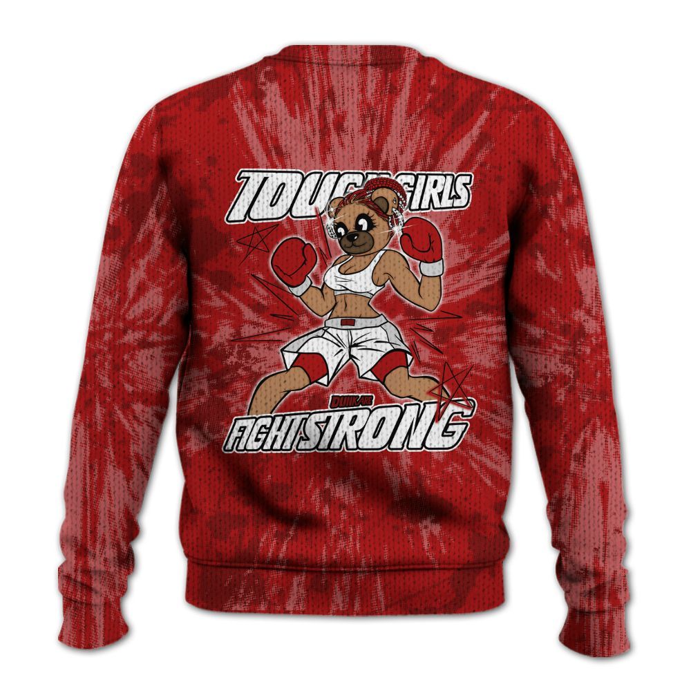 Knitted Sweater To Match Red Taxi 12s - Gritty Girls Bear Luxury