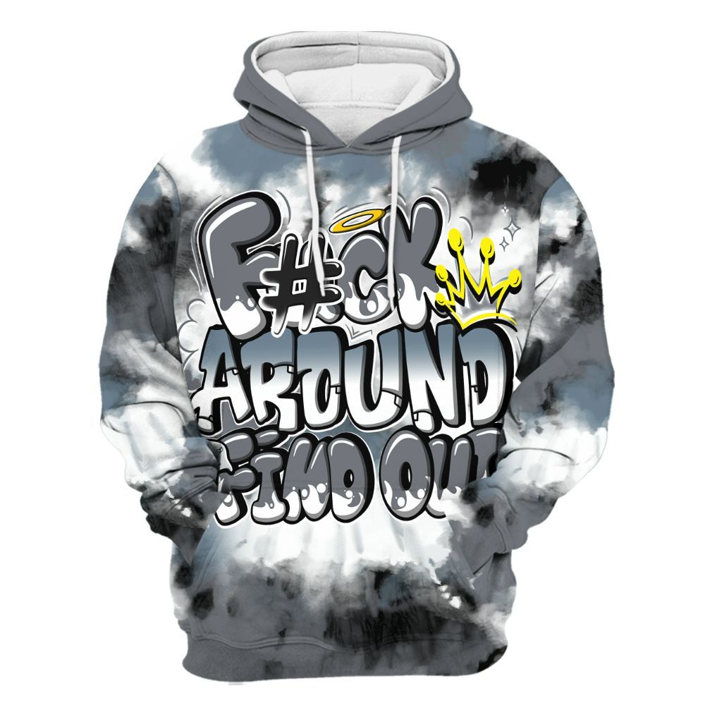 Hoodie To Match Air Max DN Silver Bullet - Tie Dye FK Around Find Out All Over Print