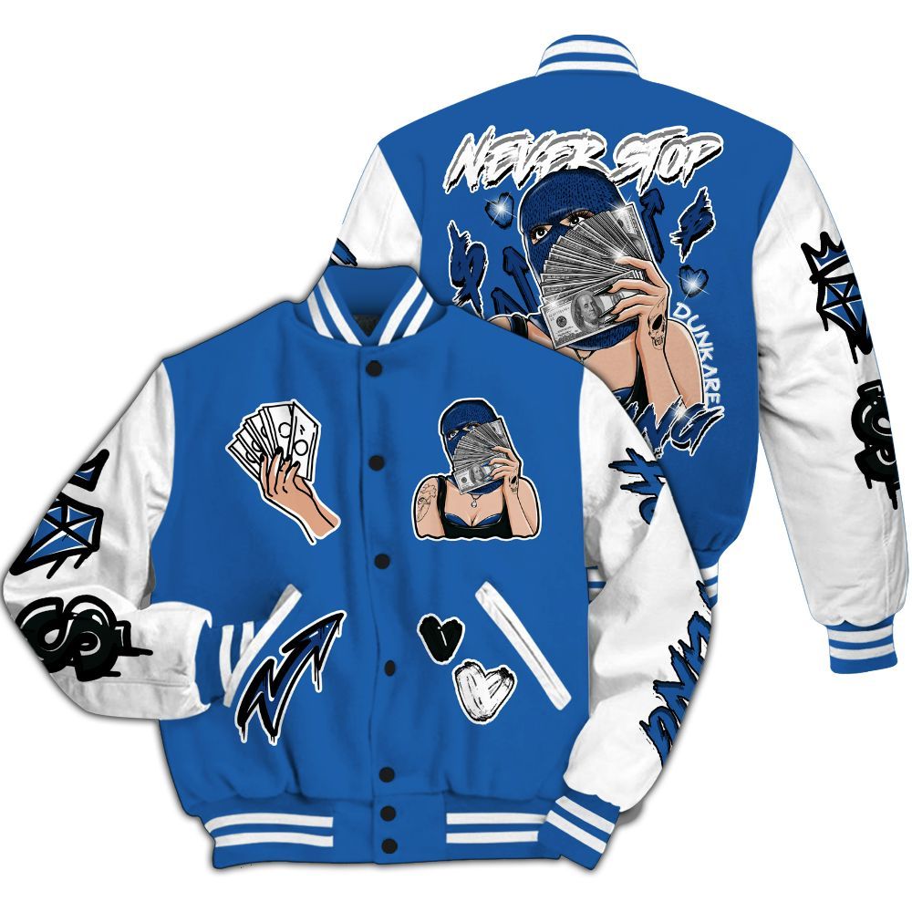 Varsity Jacket To Match Brave Blue 13s - Hustling Unique All Over Print