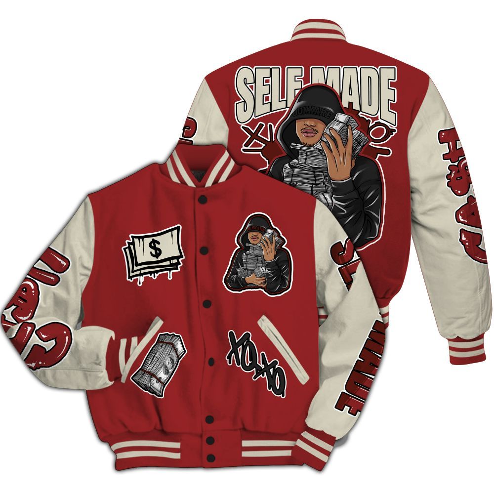 Varsity Jacket To Match High 85 Bred 1s - Selfmade Unique All Over Print
