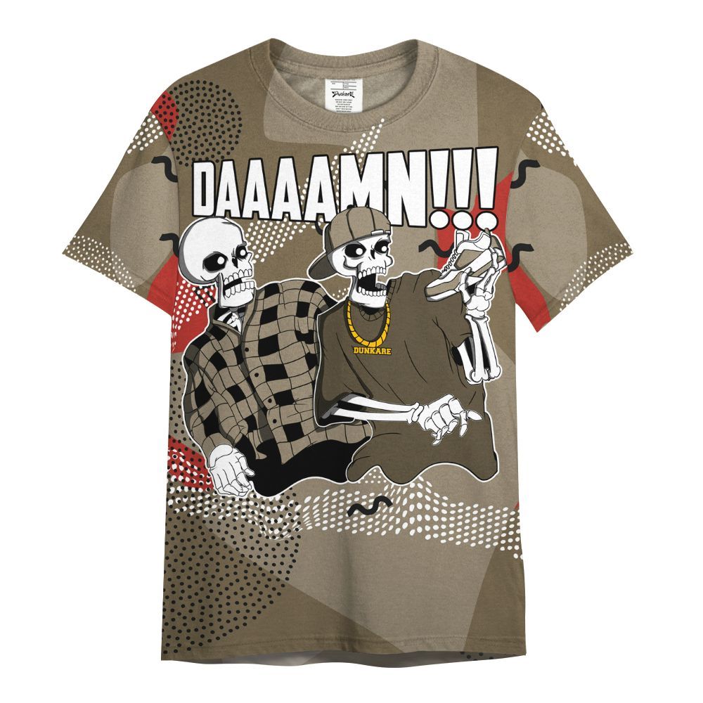Shirt To Match Olive 9s - Graphic Meme Damnn All Over Print