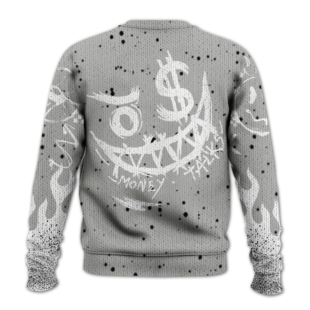 Knitted Sweater To Match Retro White Oreo 4s - Mouth Burning Street Style